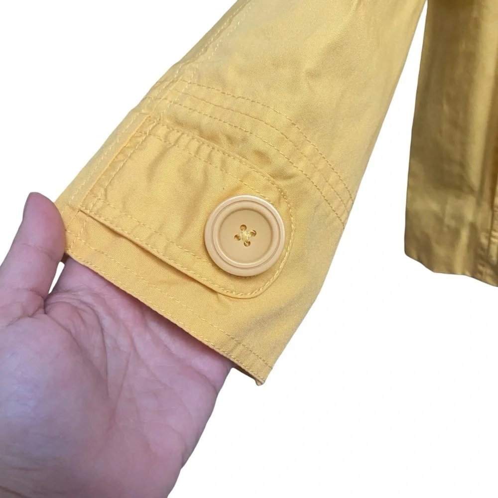 L.L.Bean Yellow Jacket M Double Breasted Cotton Coat Lightweight Utility - Picture 4 of 15
